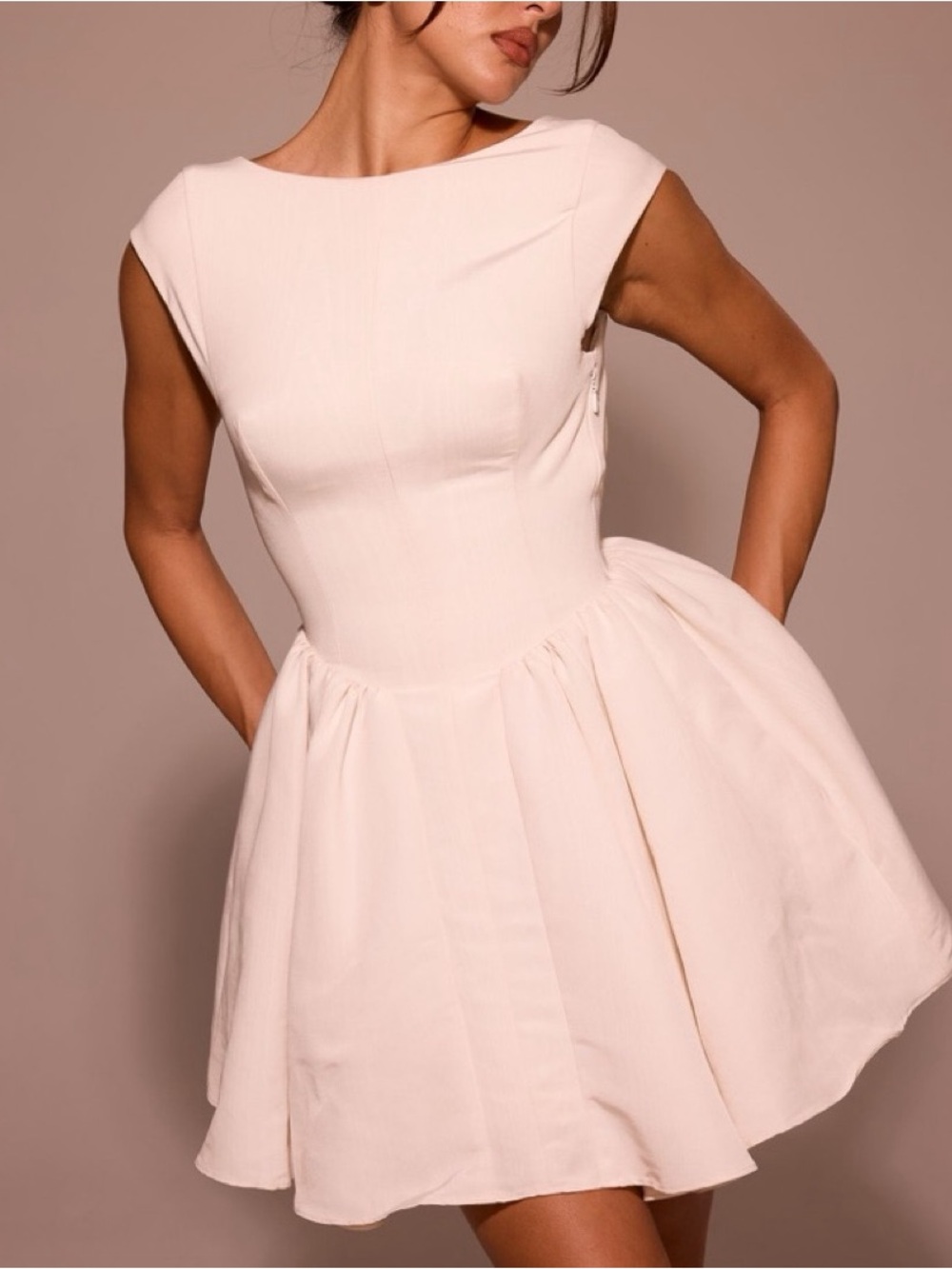 HOUSE OF CB 'Enchant' White Open Back Mini Dress NWOT